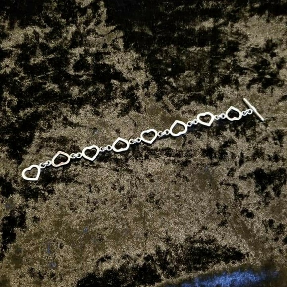 Sterling Silver Heart Bracelet - Picture 2 of 4